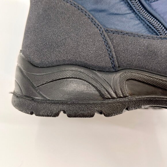 Easy Street Frosty Waterproof Ankle Boots Size 7.5W Navy Blue Faux Fur - Picture 11 of 16